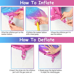 Lingqiang blue pink starry 6 balloon brightens photos and venues.