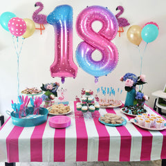 Lingqiang gradient rainbow 6 balloon adds vibrant color to decor.