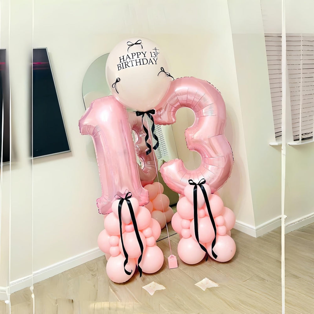 Lingqiang helium-ready 40-inch number 3 foil balloon for floating decor