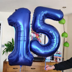 Lingqiang navy blue number 2 balloon, great for 21st or 12th birthday combos.
