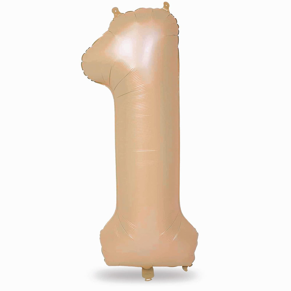 Lingqiang Nude Number 1 balloon - giant 40 inch foil for standout birthday photos.