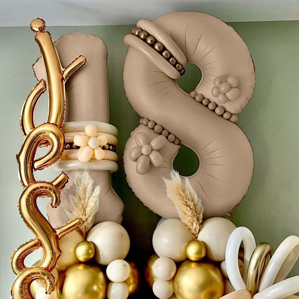 Lingqiang 40 inch foil number 1 - safe and reusable decoration.