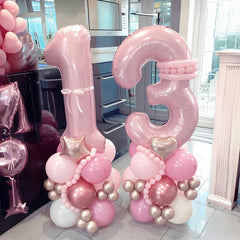 Lingqiang number 3 balloon comes with straw for easy inflation
