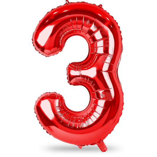 Lingqiang red 40-inch number 3 balloon ideal for bold party decor
