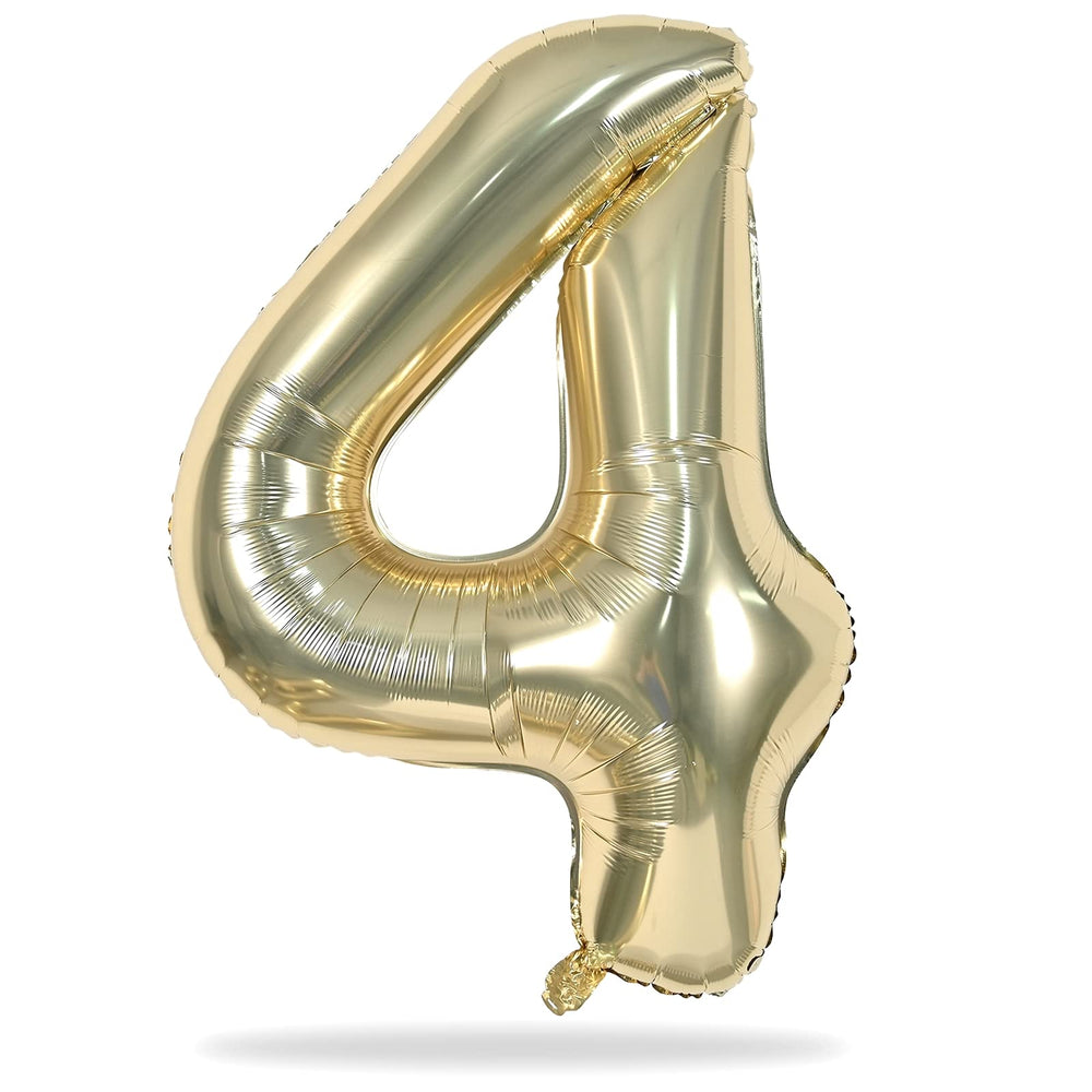 Lingqiang reusable foil number 4 balloon – easy storage after use