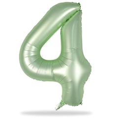 Lingqiang sage green 40-inch number 4 balloon for striking party decor