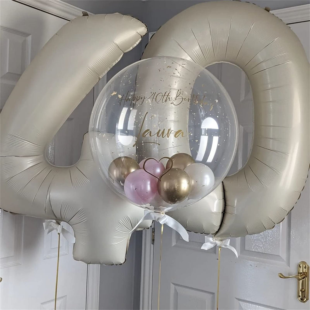 Lingqiang self-sealing 4-number balloon, easy inflation and quick setup.