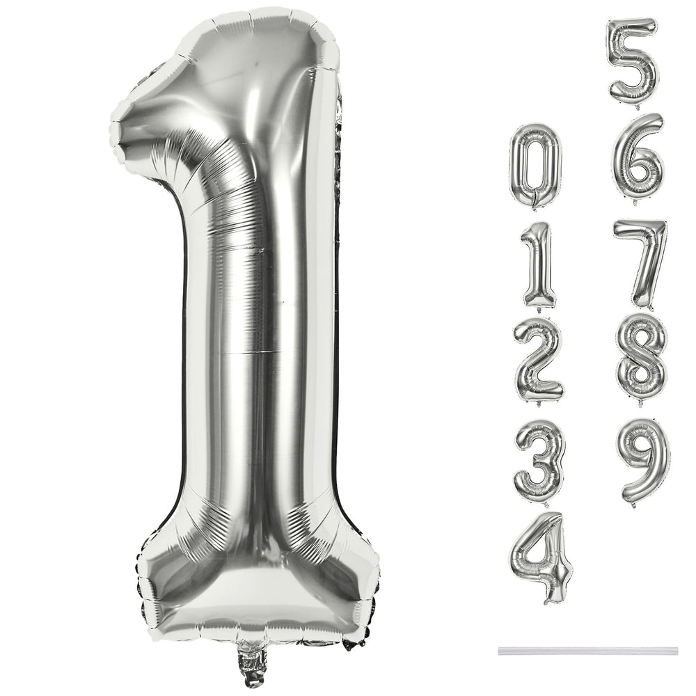 Lingqiang silver 1 balloon; 40-inch foil focal point for celebrations.