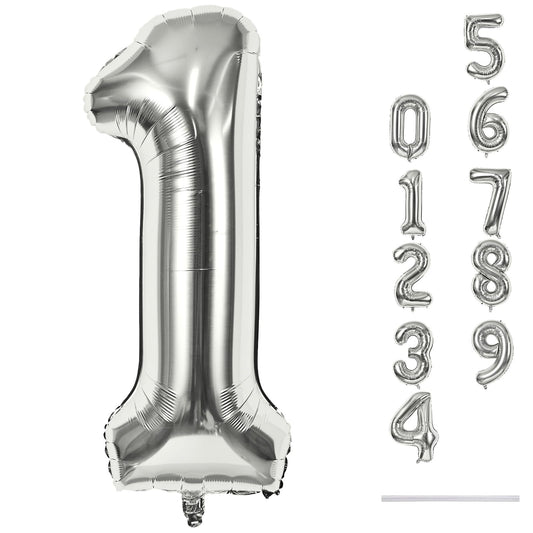 Lingqiang silver 1 balloon; 40-inch foil focal point for celebrations.