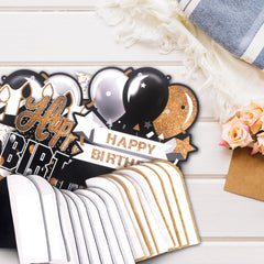 LINGTEER 27th Birthday table decor set complements birthday celebrations.