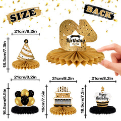 LINGTEER eight-pack centerpieces on table create cohesive birthday display.