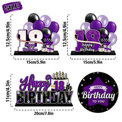 LINGTEER purple acrylic table topper with detailed typography for celebrations