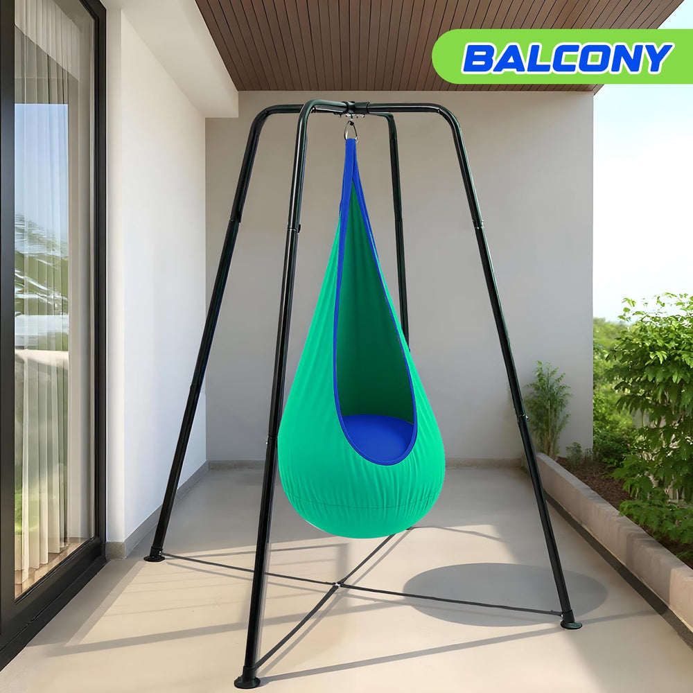 Lingvee outdoor garden swing frame featured for sturdy weatherproof play