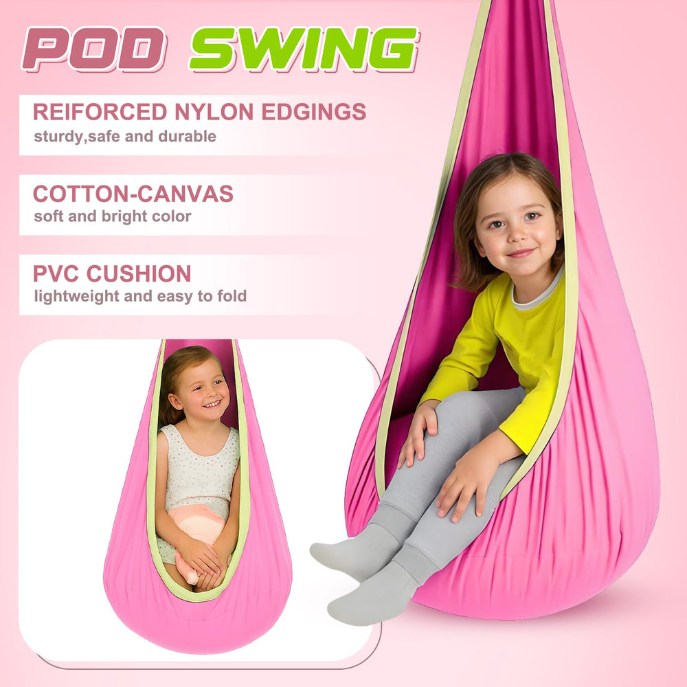 Lingvee pod swing chair hammock for relaxing sensory play