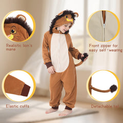 Lingway Toys Kids Lion Onesie soft fleece texture ideal for indoor outdoor play