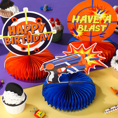 LINGXIU dart war centerpiece colorful design ideal for boys' parties.