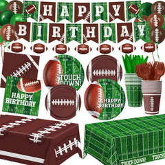 LINHAXM football plates with two designs to elevate party theme