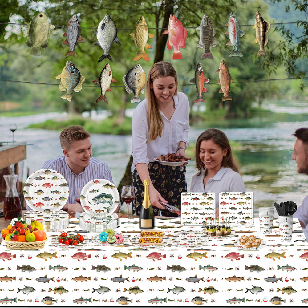 LINHAXM Gone Fishing banner for cohesive theme and photos
