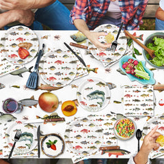 LINHAXM Gone Fishing cutlery set for convenient dining and easy post-party cleanup