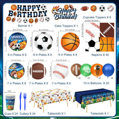 LINHAXM sports party plates 7-inch ideal for desserts and easy serving