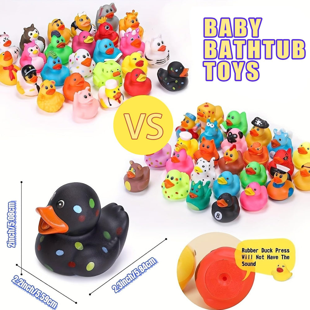 LINICE 2-inch ducks ideal small bath toys for toddlers and classroom prizes.