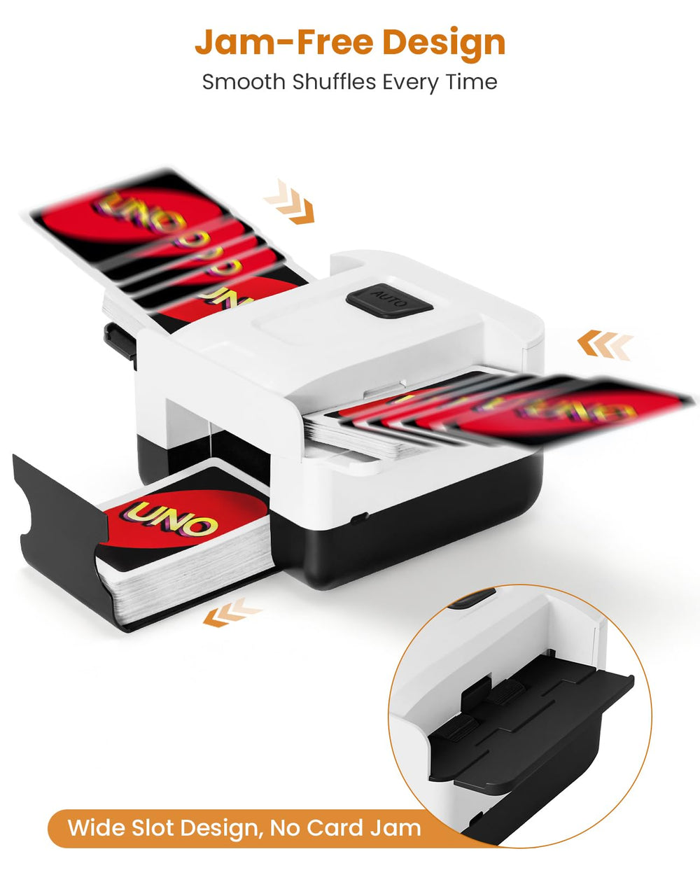 LinkBolt wide card compatibility supports poker, bridge, UNO and more.