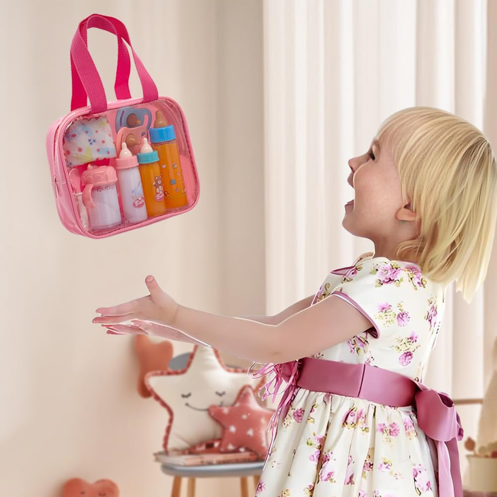 Linkyloop 11-piece doll accessories set inspires creative pretend play.