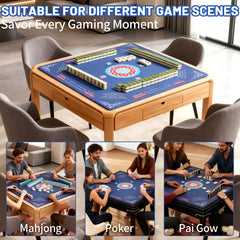 Linoows versatile playing surface fits most square tables.