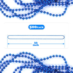 LINSIRON blue beaded necklace 33 inches, lightweight and comfortable.