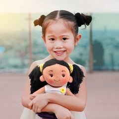 Linzy Aissa soft fabric invites gentle hugs and safe play