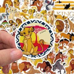 NineGirl Lion King sticker on laptop offers vibrant, waterproof decor