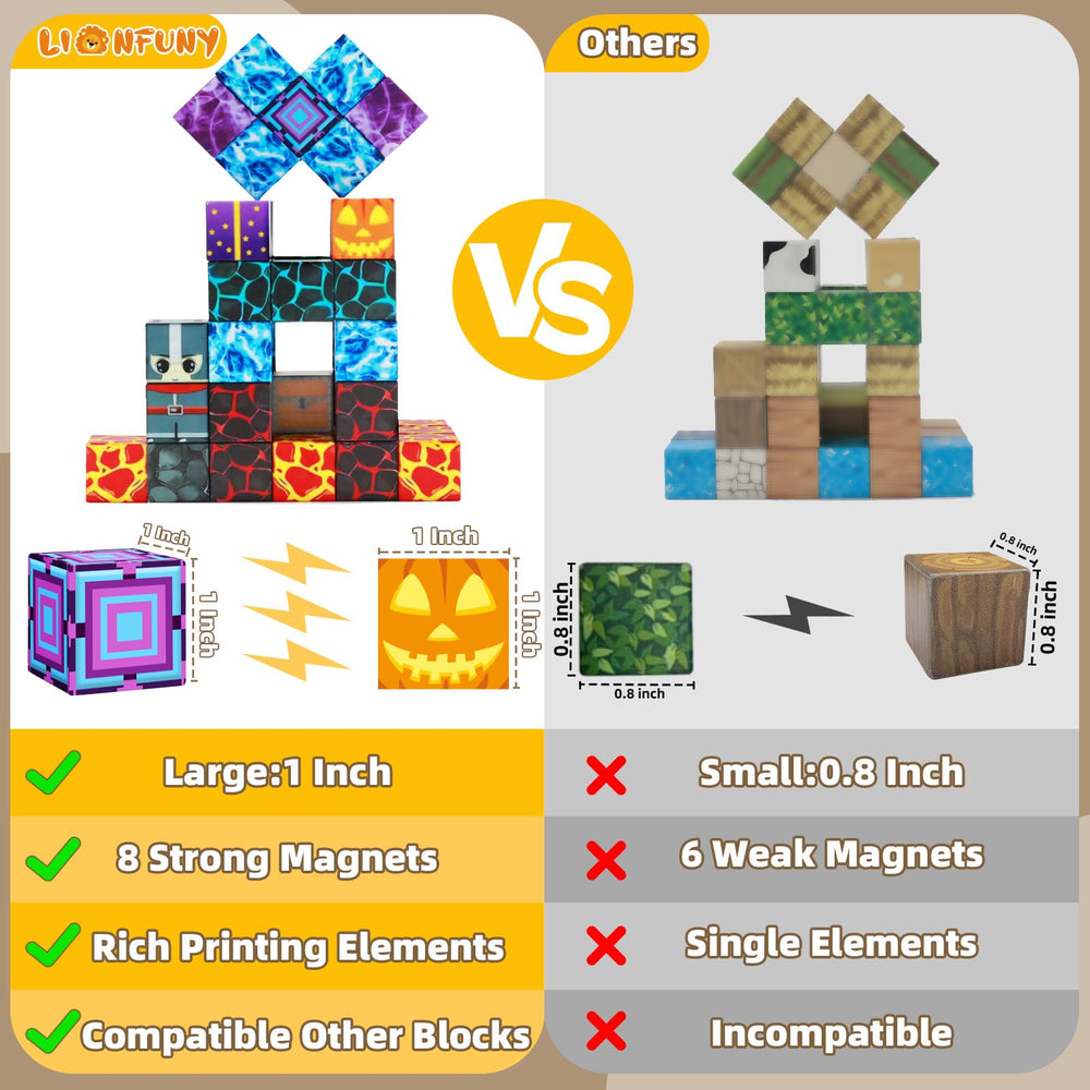 LionFuny magnetic blocks bridge structure showing stable construction.