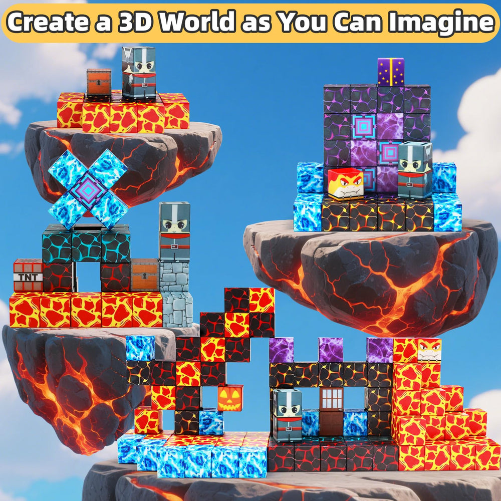 LionFuny magnetic blocks volcano model for hands-on exploration.
