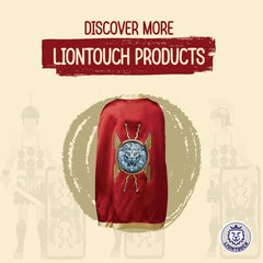 Kids wearing Liontouch Roman costumes with sword and shield enjoying active pretend play.