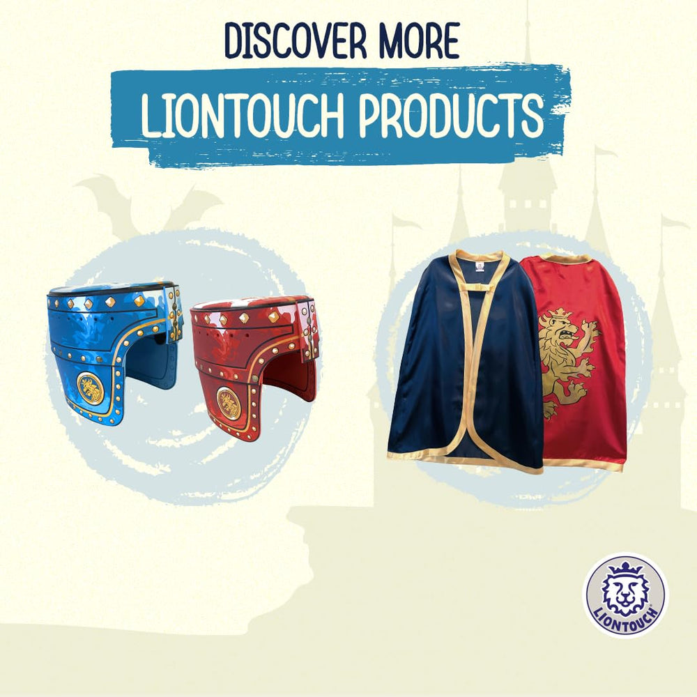 Kids enjoy outdoor imaginative play with Liontouch Noble Knight set.