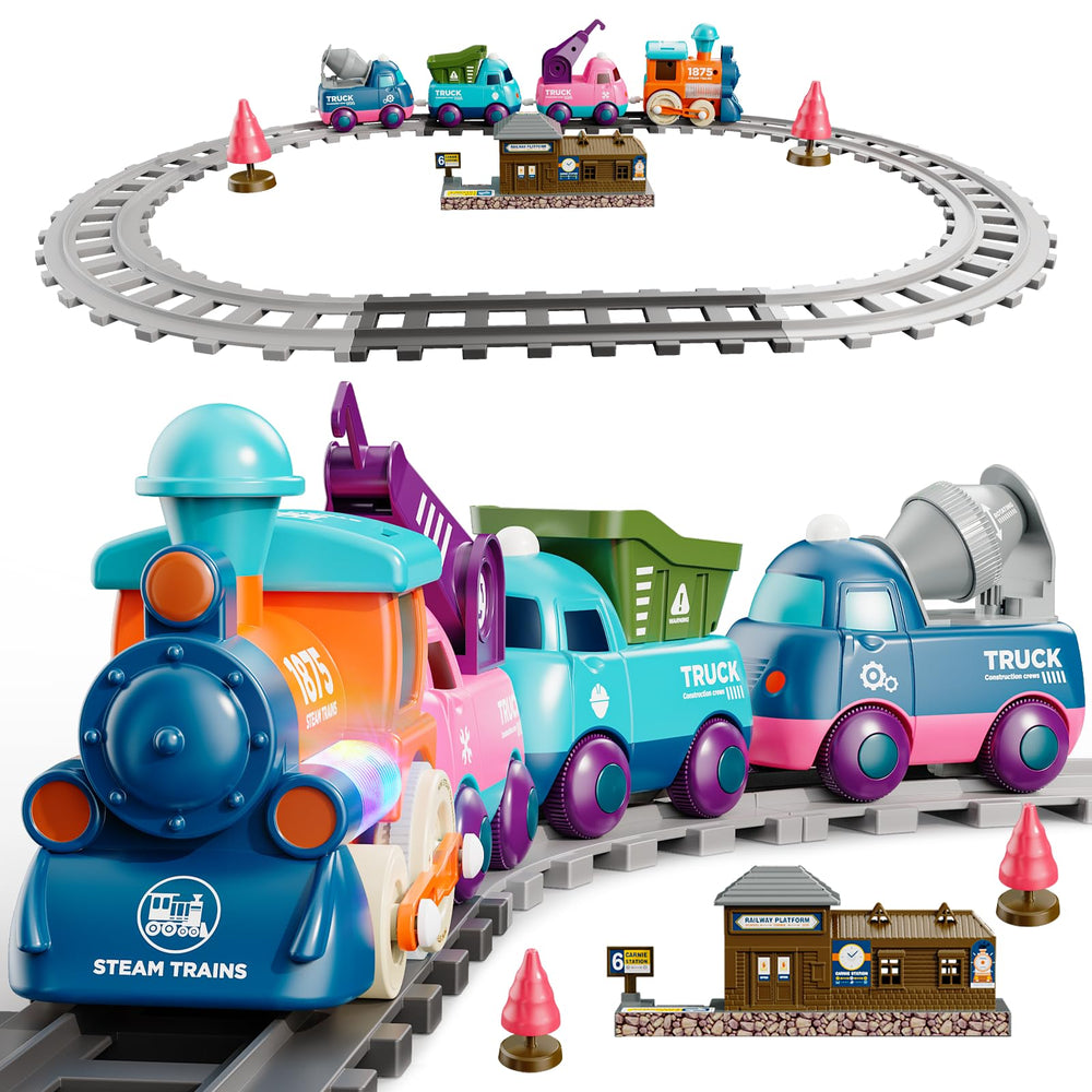 Lipneaed locomotive with interactive sounds boosts imaginative play.