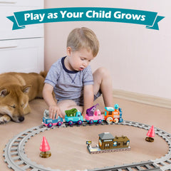 Lipneaed straight track pieces provide stable, sturdy rails.