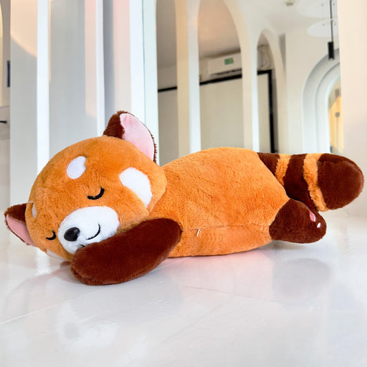 Liraziva Red Panda Plush front view, a soft cuddle companion for cozy evenings.