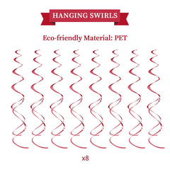 LITAUS red hanging swirls create playful movement