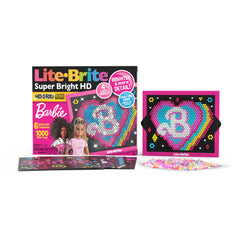 Lite-Brite Barbie Edition grid with bright LEDs boosts vibrant designs for kids