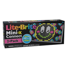 Connecting Lite-Brite Mini-X Connect grids enables larger glow artworks.