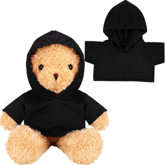 Litherr S stuffed bear shirt, front view, easy-to-match plush outfit.