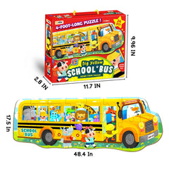 LithoConcepts four-feet jumbo puzzle assembled displays bright bus scene for learning