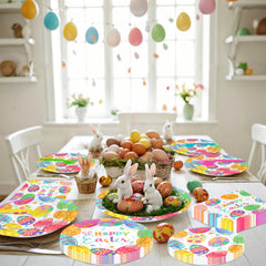 Litmitfu Easter 7-inch dessert plates ready for desserts and snacks