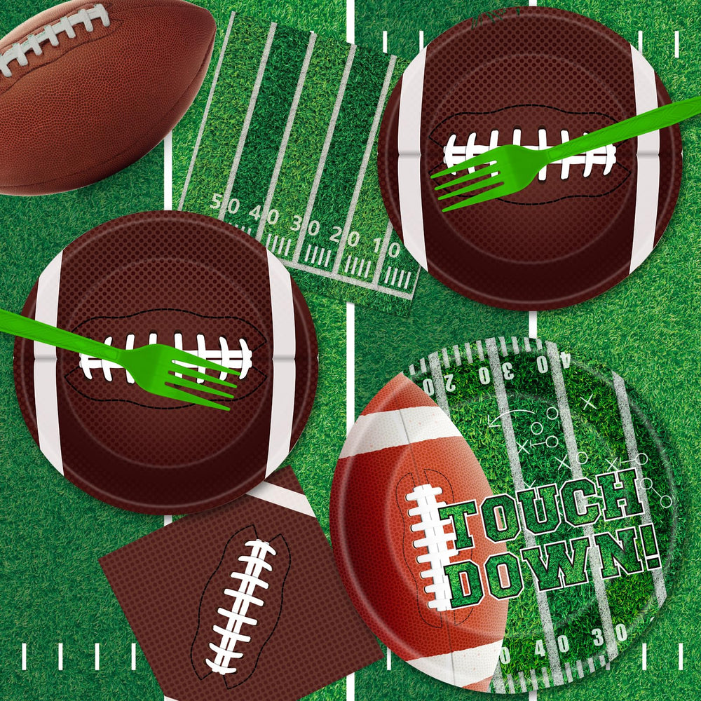 Litmitfu football dessert plates 7-inch are ideal for bite-sized party treats