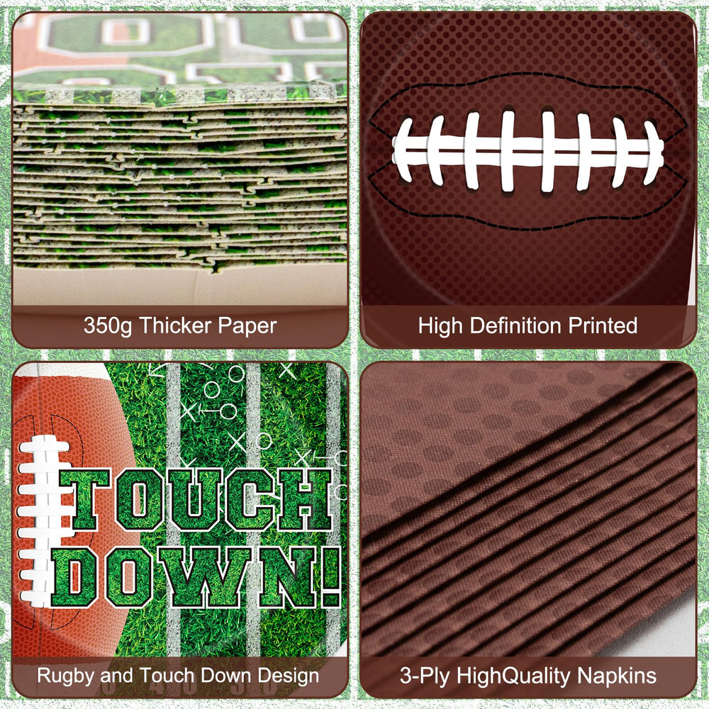 Litmitfu football napkins 13x13 with dual designs simplify party prep