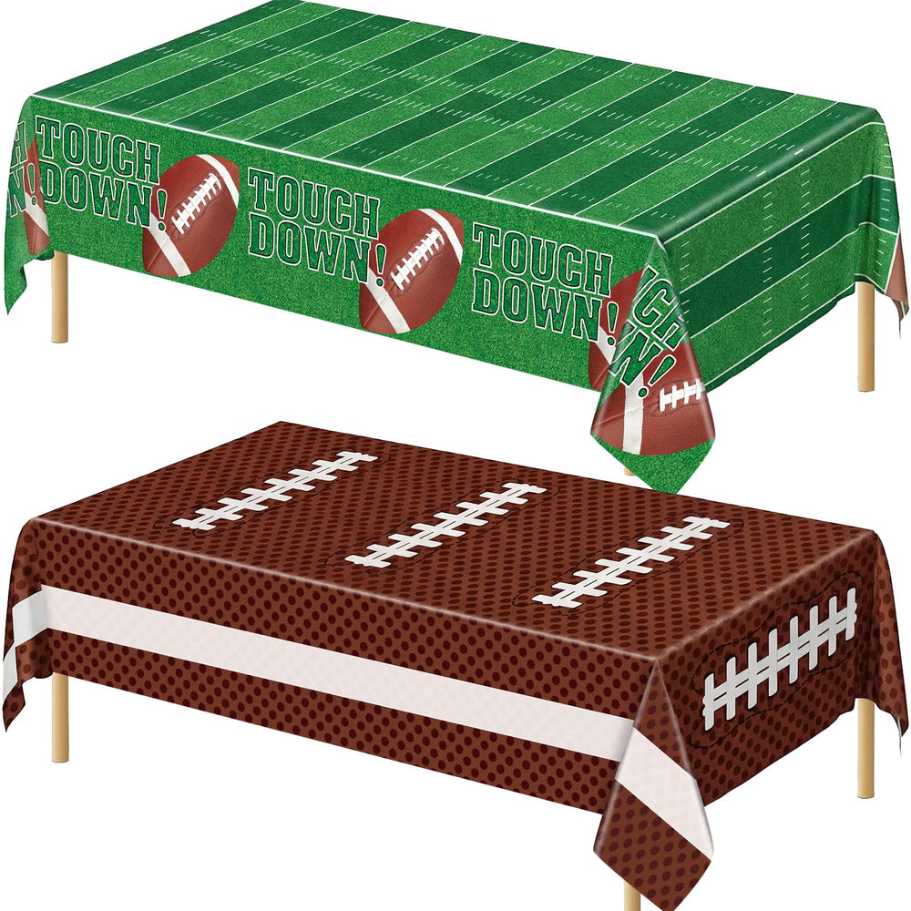 Litmitfu football tablecloth field pattern covers table for festive game-day setup