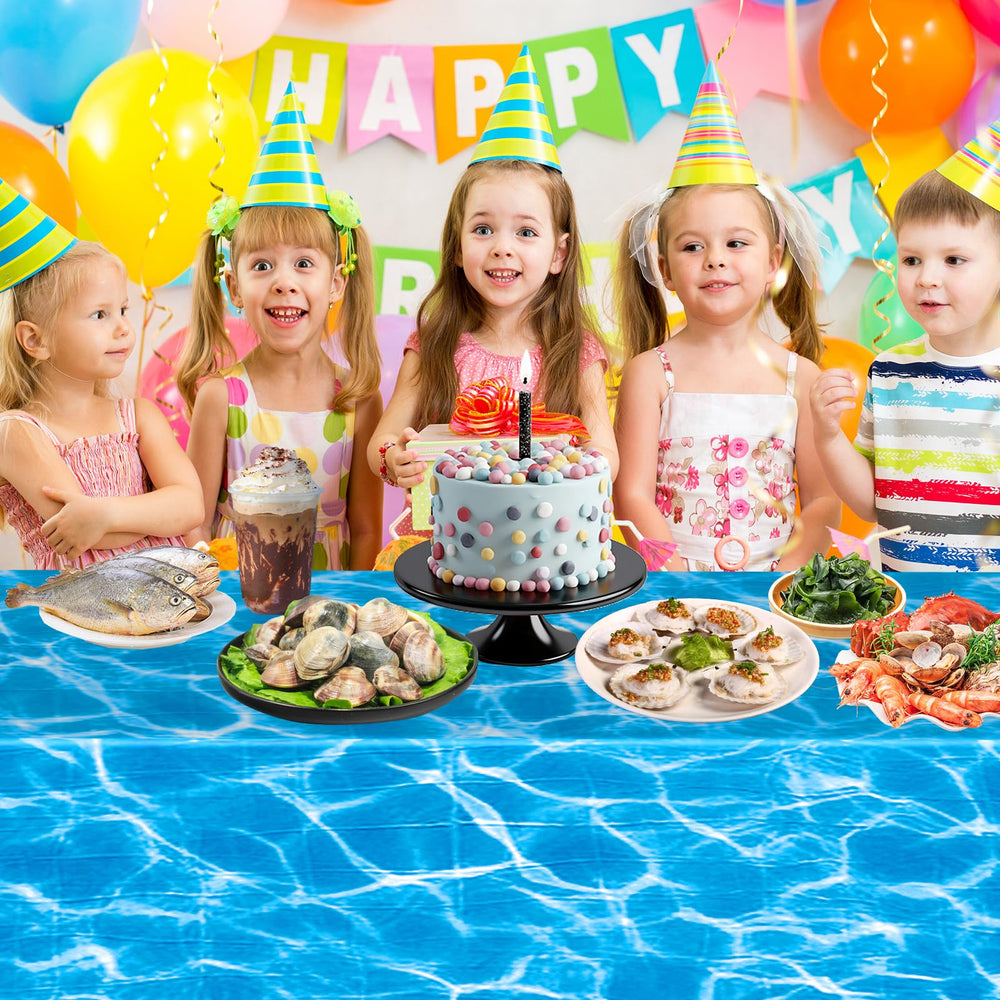 Litmitfu Multiuse Ocean Tablecloth suitable for various party ideas.