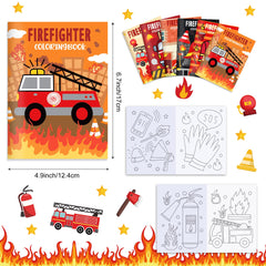 littkeef cliaet fire truck coloring book cover design two copy set for sharing