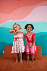 Bo Peep Twirl Dress fabric close-up showcasing soft, breathable polyester